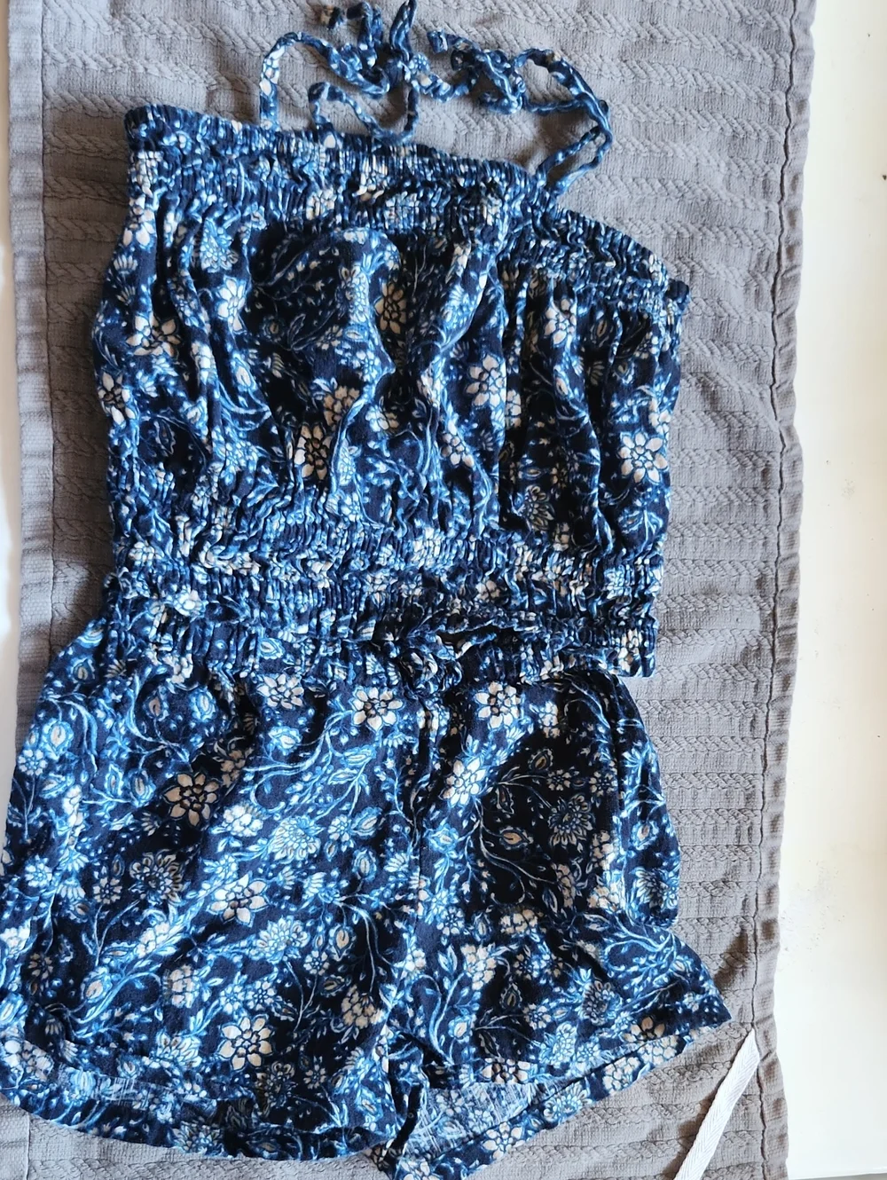 Old Navy Matching Printed Sleeveless Smocked Top & Shorts Set for Toddler Girls